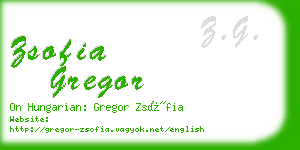 zsofia gregor business card